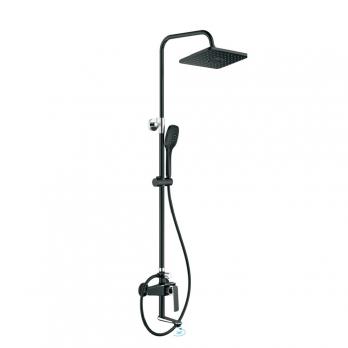 Душевая система 35к HB24548-7 HAIBA лейка "Тропический душ" ЧЕРНЫЙ/ХРОМ