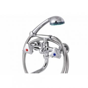 Смеситель для ванны и раковины 1/2 кер ПРОФСАН ПСМ-156-К80 "СТАНДАРТ А" эксцентрики "РУС", ХРОМ