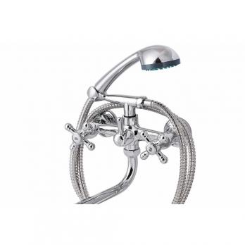 Смеситель для ванны и раковины 1/2 кер ПРОФСАН ПСМ-156-К89 "СТАНДАРТ А" эксцентрики "РУС",КРЕСТ ХРОМ