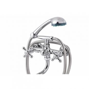 Смеситель для ванны и раковины 1/2 кер ПРОФСАН ПСМ-157-К89 "СТАНДАРТ А" эксцентрики"РУС", КРЕСТ ХРОМ