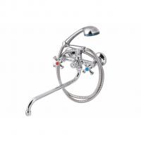 Смеситель для ванны и раковины 1/2 кер ПРОФСАН ПСМ-158-75 "ЕВРО",  эксцентрики "ЕВРО",мах КРЕСТ