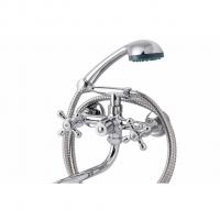 Смеситель для ванны и раковины 1/2 кер ПРОФСАН ПСМ-158-К89 "СТАНДАРТ А" эксцентрики"РУС", КРЕСТ ХРОМ