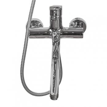 Смеситель для ванны и раковины 35к ПРОФСАН ПСМ-100-2 "ЭЛИТ" эксцентрики "ЕВРО", ХРОМ