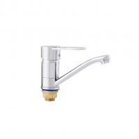 Смеситель для кухни 40к ПРОФСАН ПСМ-215-008 "ПЛЮС"  длин. пов. излив, п/гайку, без подводки ХРОМ