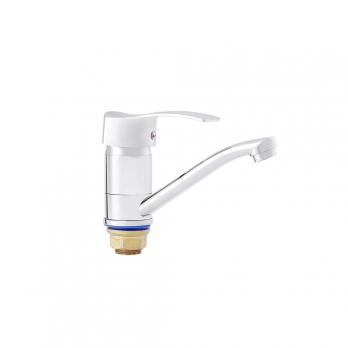 Смеситель для кухни 40к ПРОФСАН ПСМ-215-023 "ПЛЮС" длин. пов. излив, п/гайку, без подводки, ХРОМ