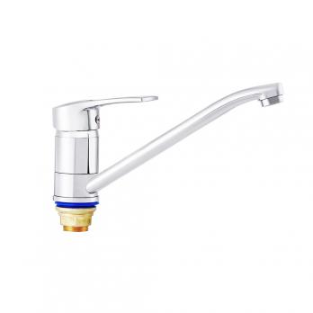 Смеситель для кухни 40к ПРОФСАН ПСМ-425-017 "ПЛЮС" длин. пов. изли, без подводки, п/гайку, ХРОМ