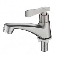 Смеситель для раковины 1/2кер ПРОФСАН ПСМ-104-15 "КОМПЛЕКТАЦИЯ" НЕРЖ,моно,п/гайку,б/подвод. САТИН