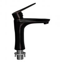 Смеситель для раковины 35к ПРОФСАН ПСМ-301-5 "STEEL BLACK" литой ЧЕРНЫЙ-БРОНЗА