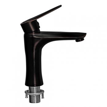 Смеситель для раковины 35к ПРОФСАН ПСМ-301-5 "STEEL BLACK" литой ЧЕРНЫЙ-БРОНЗА