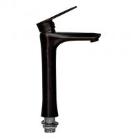 Смеситель для раковины 35к ПРОФСАН ПСМ-301-6 "STEEL BLACK" высокий, литой ЧЕРНЫЙ-БРОНЗА