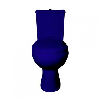 Унитаз-компакт "Ирида" синий (гориз, нижн, сид, арм) (Ст.Оскол)