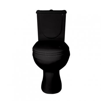Унитаз-компакт "Ирида" чёрный (гориз, нижн, сид, арм) (Ст.Оскол)