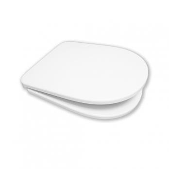 Сиденье для унитаза Amalfi белое дюр.нерж.кр. "Art/Fest" (Sanita Lux)