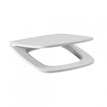 Сиденье для унитаза Infinity Slim  белое дюр.нерж.кр.м/лифт, съем "Quadro" (Sanita Lux)