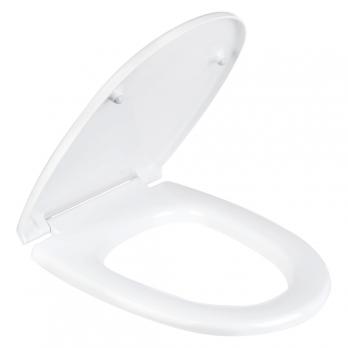 Сиденье для унитаза Liga/iris белое дюр.нерж.кр. "Воротынский" (SANTERI) AHS.45.1