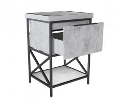 Тумба д/ванной "БРУКЛИН-60" Бетон под раковину Fest 60 (Sanita Luxe) ЛОФТ (ЛДСП)