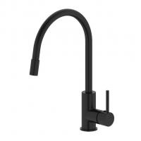 Смеситель для кухни 35к IDDIS K36BLJ0i05 "Kitchen 360" гибкий излив ЧЕРНЫЙ матовый