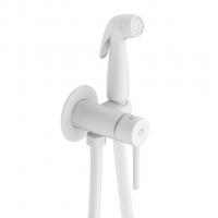 Смеситель с гигиенической лейкой  25к Milardo 001WTR0M08 встраиваемый БЕЛЫЙ матовый