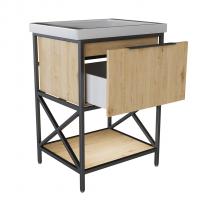 Тумба д/ванной "БРУКЛИН-60" Дуб Бунратти под раковину Fest 60 (Sanita Luxe) ЛОФТ (ЛДСП)