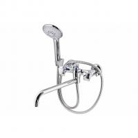 Смеситель для ванны и раковины 1/2кер ПРОФСАН ПСМ-192-38 "КВАДРО" эксцентрики "ЕВРО" , ХРОМ