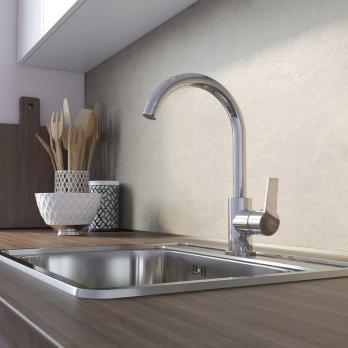 Смеситель для кухни 35к Milardo M01SBJ0M05 "Meal" высокий пов излив ХРОМ