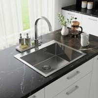 Мойка настол.монтаж 60х45 (3,0) вып 3 1/2  MIXLINE PRO 22см с сифоном (сатин)