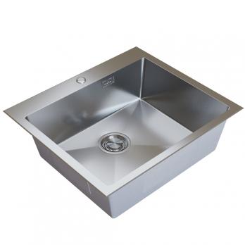 Мойка настол.монтаж 60х45 (3,0) вып 3 1/2  MIXLINE PRO 22см с сифоном (сатин)