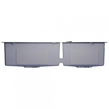 Мойка настол.монтаж 72х40 (3,0) 2-х ЧАШЕВАЯ вып 3 1/2  MIXLINE PRO 22см с сифоном (сатин)