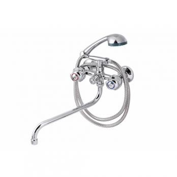 Смеситель для ванны и раковины 1/2 кер ПРОФСАН ПСМ-158-48 "ЕВРО", эксцентрики "ЕВРО", ХРОМ