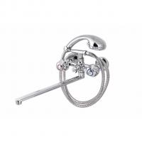 Смеситель для ванны и раковины 1/2 кер ПРОФСАН ПСМ-159-48 "ЕВРО",  эксцентрики "ЕВРО, ХРОМ