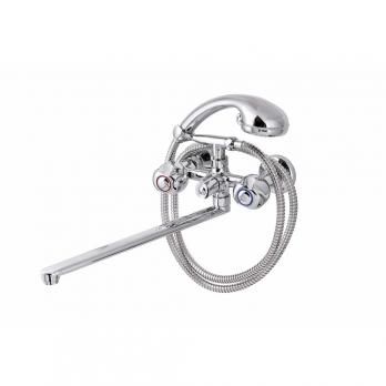 Смеситель для ванны и раковины 1/2 кер ПРОФСАН ПСМ-159-48 "ЕВРО",  эксцентрики "ЕВРО, ХРОМ