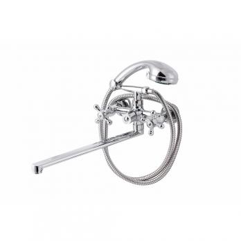 Смеситель для ванны и раковины 1/2 кер ПРОФСАН ПСМ-159-К89 "СТАНДАРТ А" эксцентрики"РУС", КРЕСТ ХРОМ