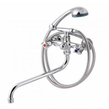 Смеситель для ванны и раковины 1/2 кер ПРОФСАН ПСМ-157-К50 "СТАНДАРТ А"  эксцентрики "РУС", ХРОМ