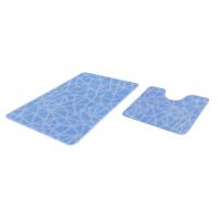 Набор ковриков д/ванной  Shahintex PP 60*100+60*50 голубой (01)