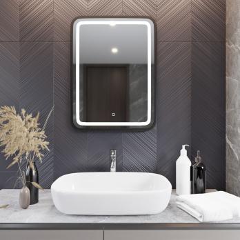 Зеркало MIXLINE "Мальта-лофт" 600*800 (ШВ) сенсорный выключатель, пластиковая рама