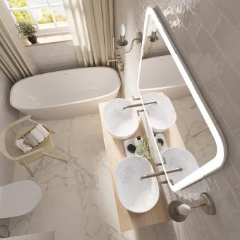 Зеркало MIXLINE "Стив-2" 1000*800 (ШВ) сенсорный выключатель, двойной подогрев