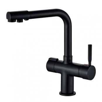 Смеситель для кухни 35к HB70088-7 HAIBA с вых. для питьевого фильтра б/отв п/гайку ЧЕРНЫЙ