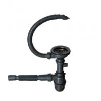 Мойка подст.монтаж 50х44 (3,0) вып 3 1/2  MIXLINE PRO 20см с сифоном (черный графит)