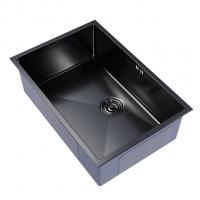 Мойка подст.монтаж 65х44 (3,0) вып 3 1/2  MIXLINE PRO 22см с сифоном (черный графит)