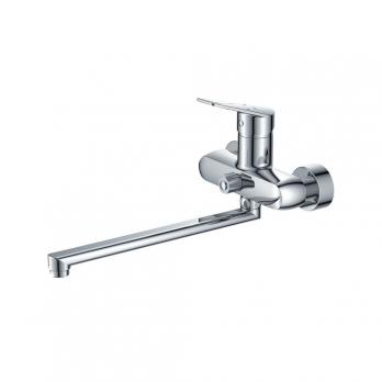 Смеситель для ванны и раковины 40к CN22337 CRON L-излив 400 мм, с душ. аксессуарами ХРОМ