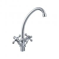 Смеситель для кухни 1/2 кер CN4008-2 CRON высокий пов. излив, п/гайку, ХРОМ