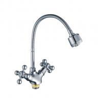 Смеситель для кухни 1/2 кер CN4319-3 CRON высокий гибкий излив, п/гайку, ХРОМ