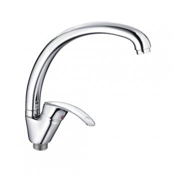 Смеситель для кухни 40к CN4121-2 CRON высокий пов. излив, п/гайку, ХРОМ