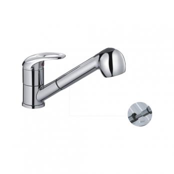 Смеситель для кухни 40к CN6003 CRON с выдвигающейся лейкой,  ХРОМ