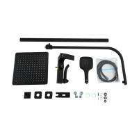 Душевая система 35к G2407-6 GAPPO лейка "Тропический душ" квадрат 300*300 ЧЕРНЫЙ