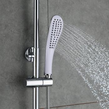 Душевая система 35к G2448 GAPPO лейка "Тропический душ"  БЕЛЫЙ-ХРОМ