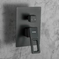 Душевая система 35к G7117-6 GAPPO лейка "Тропический душ" встраиваемая ЧЕРНЫЙ