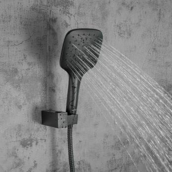 Душевая система 35к G7117-6 GAPPO лейка "Тропический душ" встраиваемая ЧЕРНЫЙ