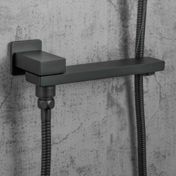 Душевая система 35к G7117-6 GAPPO лейка "Тропический душ" встраиваемая ЧЕРНЫЙ