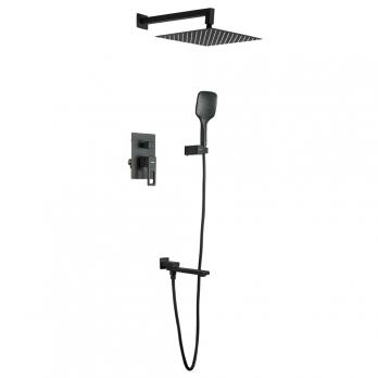 Душевая система 35к G7117-6 GAPPO лейка "Тропический душ" встраиваемая ЧЕРНЫЙ
